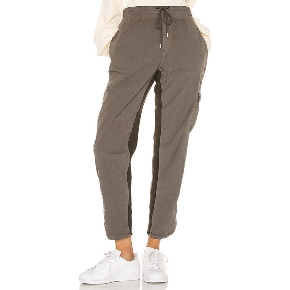 James Perse Mixed Media Parachute Pant in Artillery - Picture 1 of 7